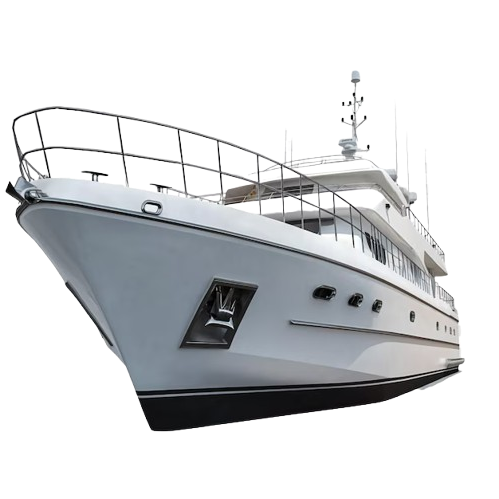Luxury yacht majestic white vessel open waters